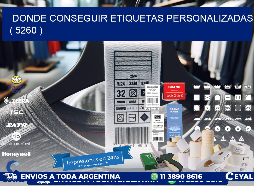 DONDE CONSEGUIR ETIQUETAS PERSONALIZADAS ( 5260 )