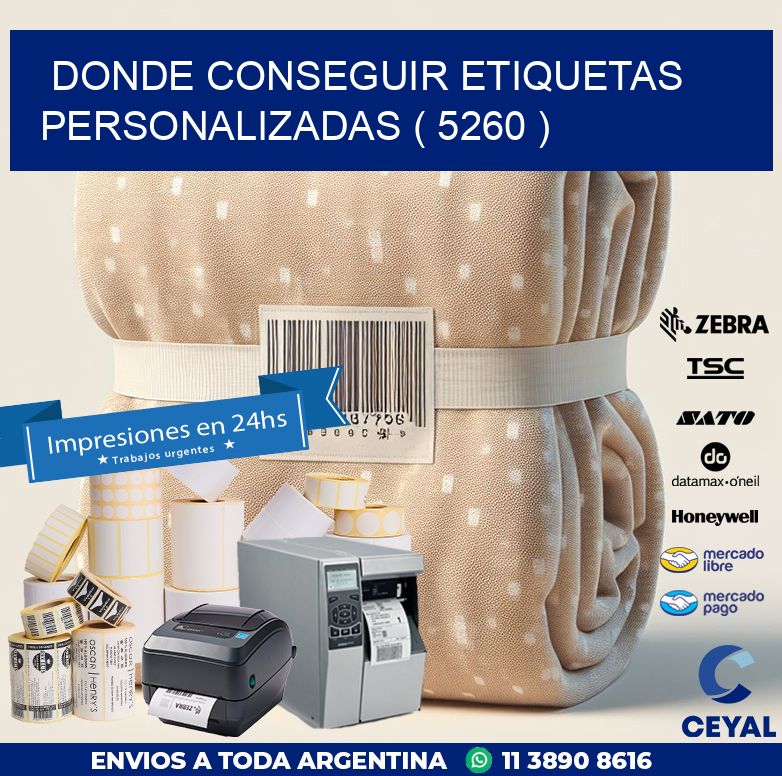 DONDE CONSEGUIR ETIQUETAS PERSONALIZADAS ( 5260 )