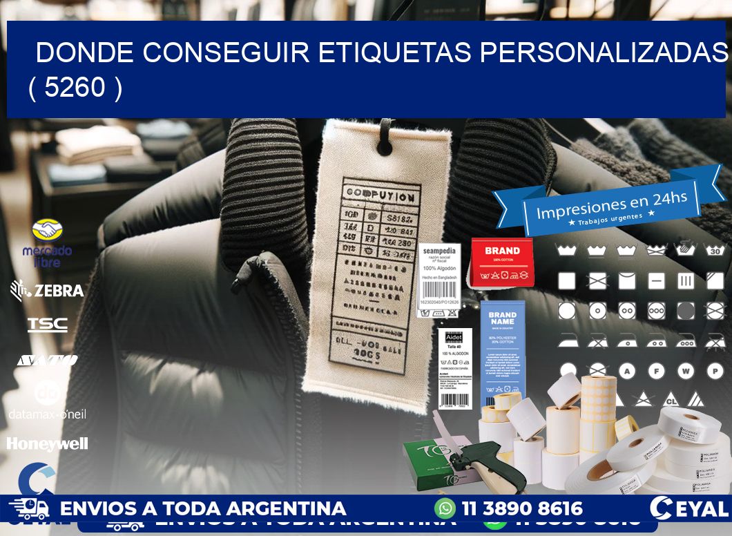 DONDE CONSEGUIR ETIQUETAS PERSONALIZADAS ( 5260 )