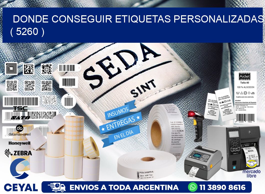 DONDE CONSEGUIR ETIQUETAS PERSONALIZADAS ( 5260 )