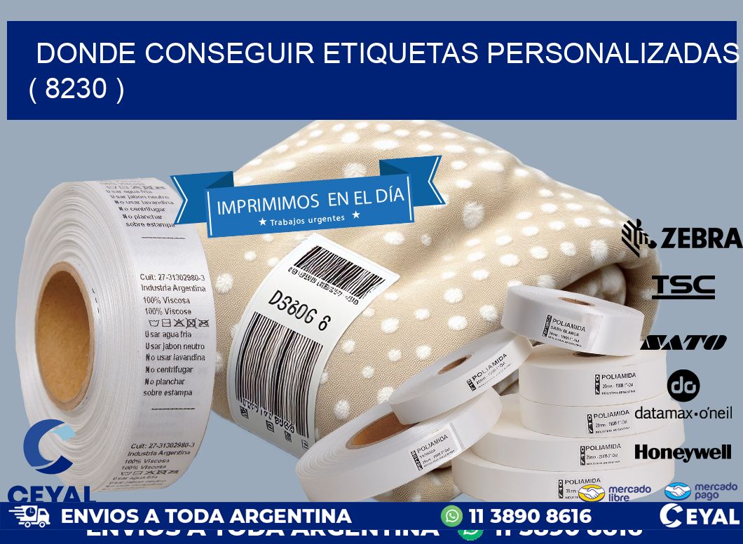 DONDE CONSEGUIR ETIQUETAS PERSONALIZADAS ( 8230 )