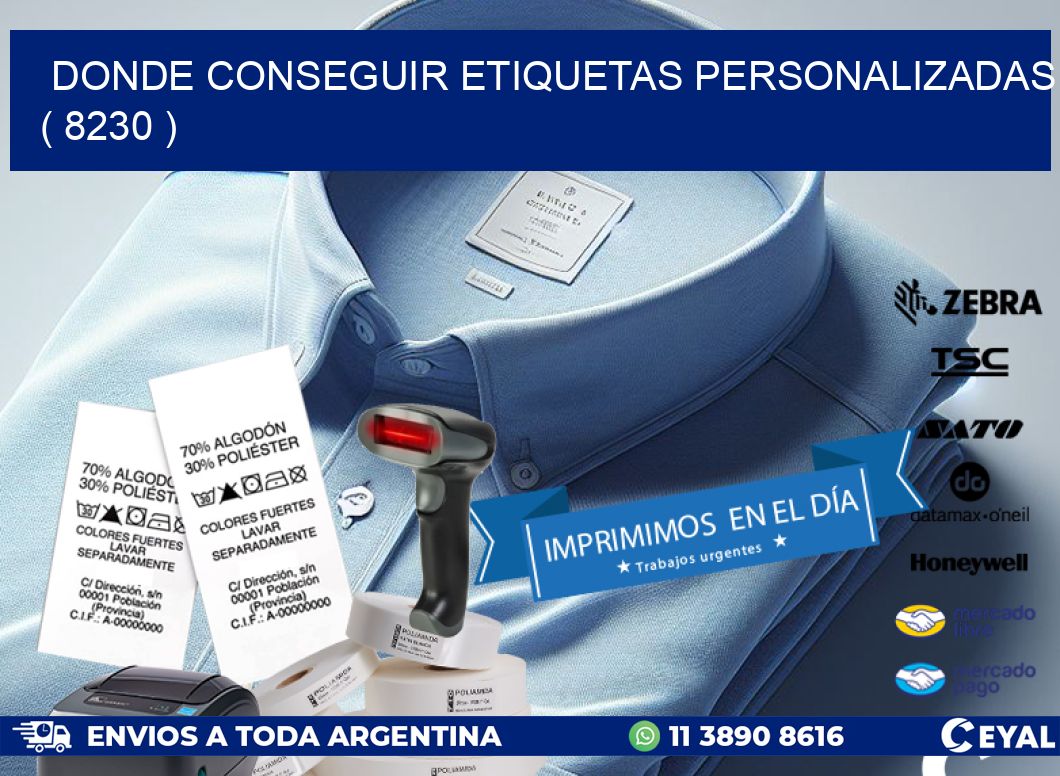 DONDE CONSEGUIR ETIQUETAS PERSONALIZADAS ( 8230 )