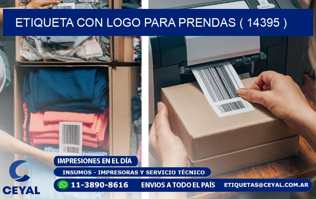 ETIQUETA CON LOGO PARA PRENDAS ( 14395 )