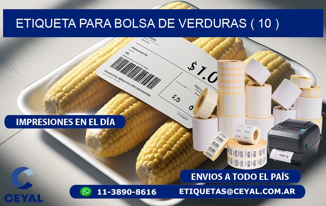 ETIQUETA PARA BOLSA DE VERDURAS ( 10 )