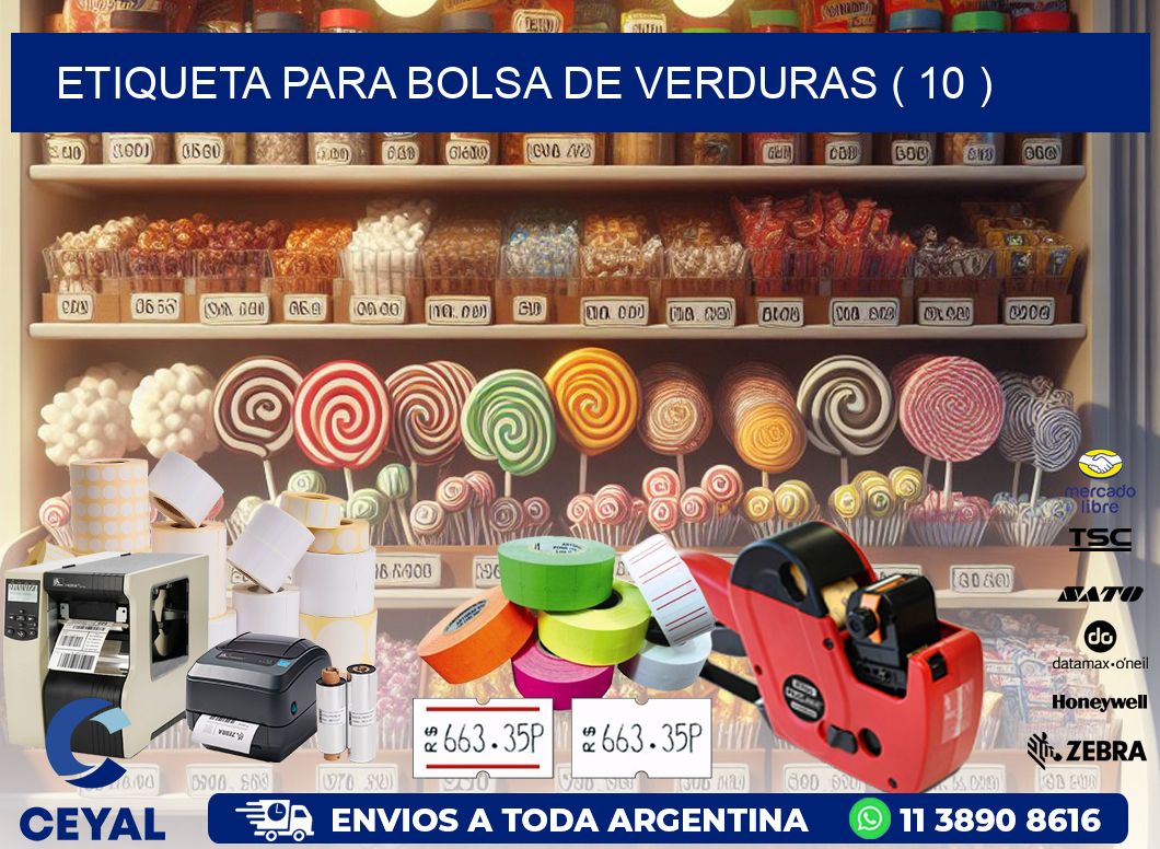 ETIQUETA PARA BOLSA DE VERDURAS ( 10 )