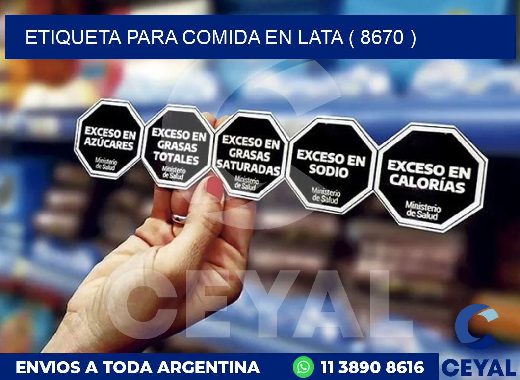 ETIQUETA PARA COMIDA EN LATA ( 8670 )