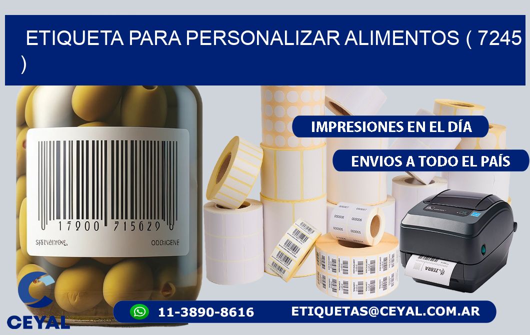 ETIQUETA PARA PERSONALIZAR ALIMENTOS ( 7245 )