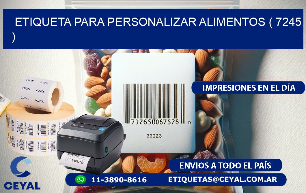 ETIQUETA PARA PERSONALIZAR ALIMENTOS ( 7245 )