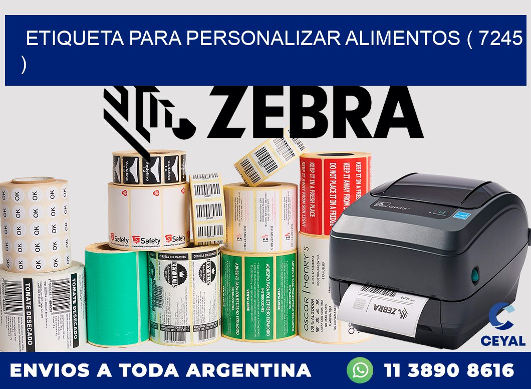 ETIQUETA PARA PERSONALIZAR ALIMENTOS ( 7245 )
