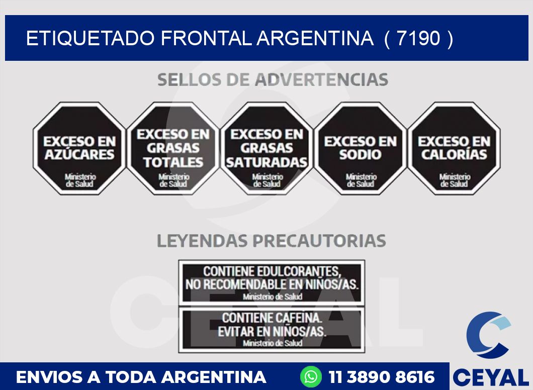 ETIQUETADO FRONTAL ARGENTINA  ( 7190 )
