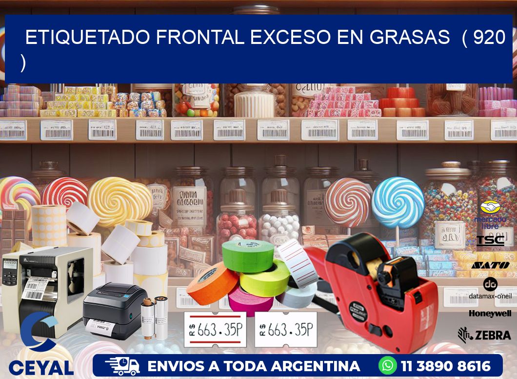 ETIQUETADO FRONTAL EXCESO EN GRASAS  ( 920 )