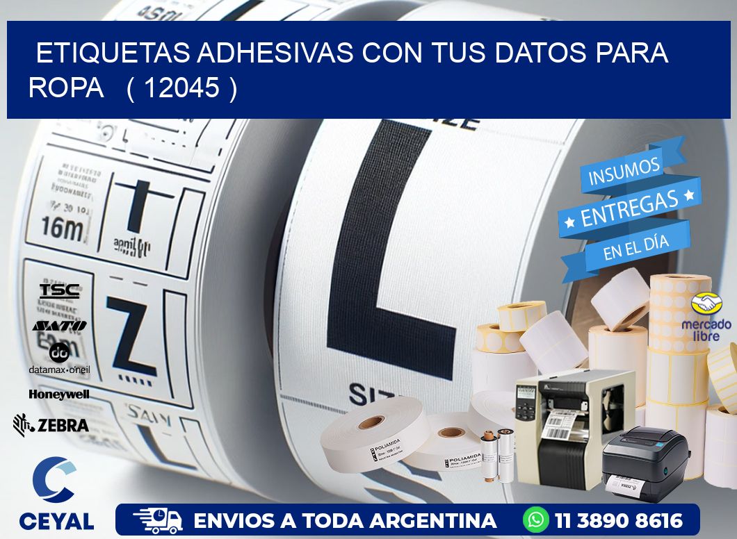 ETIQUETAS ADHESIVAS CON TUS DATOS PARA ROPA ( 12045 )