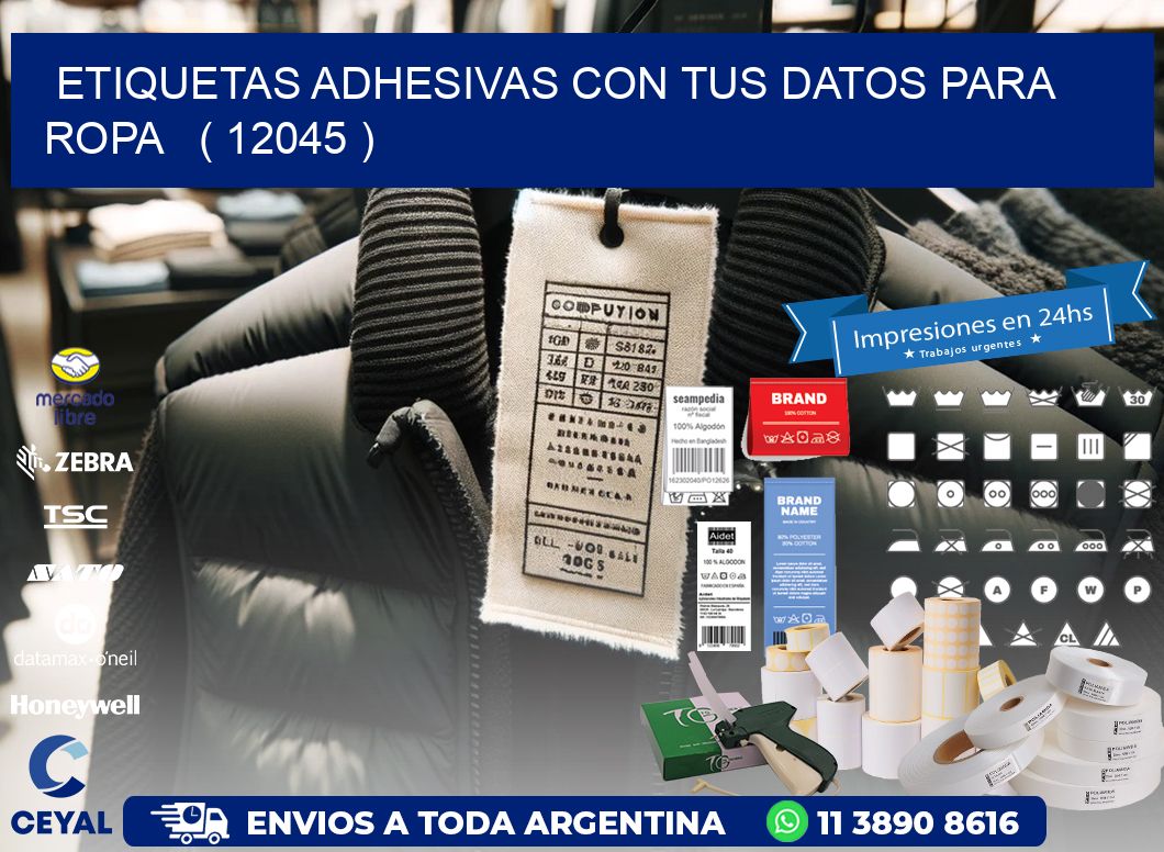 ETIQUETAS ADHESIVAS CON TUS DATOS PARA ROPA ( 12045 )