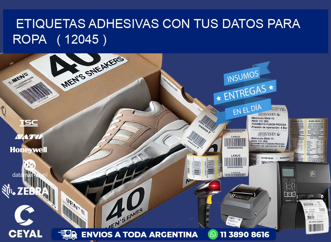 ETIQUETAS ADHESIVAS CON TUS DATOS PARA ROPA ( 12045 )