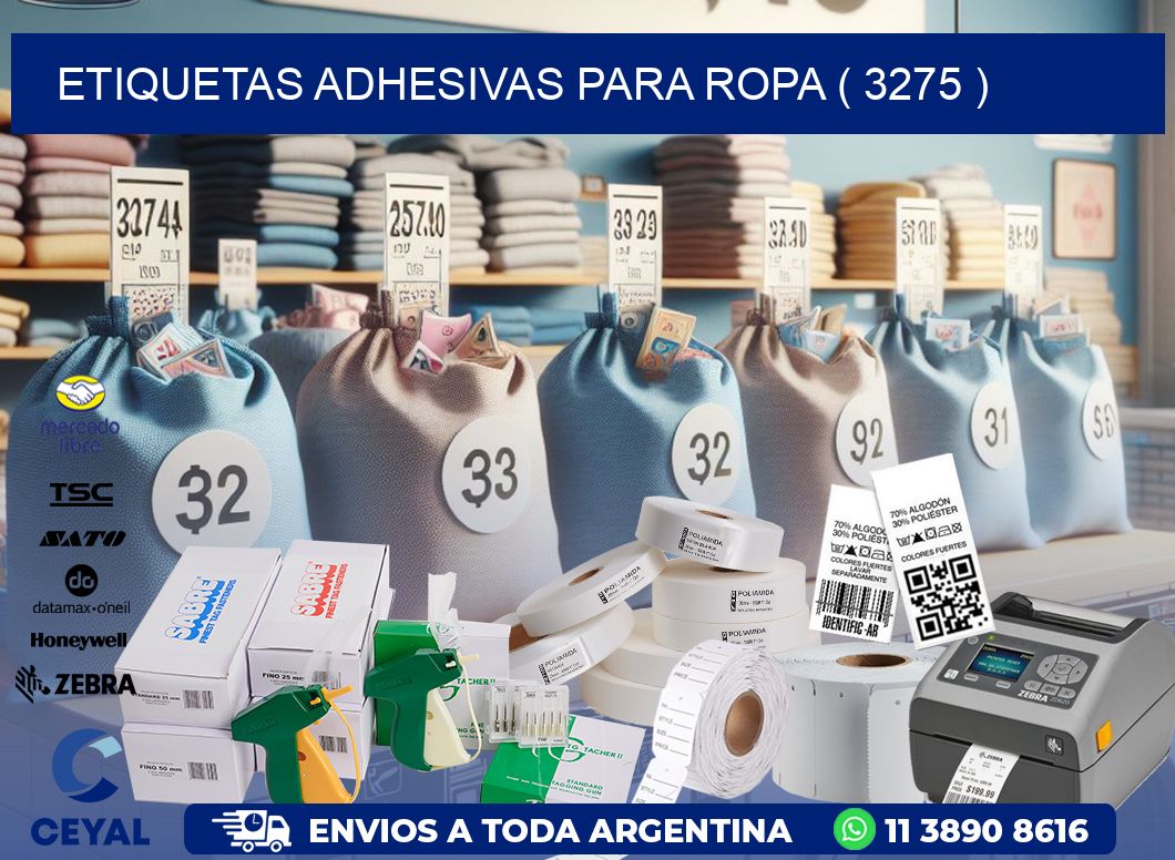ETIQUETAS ADHESIVAS PARA ROPA ( 3275 )