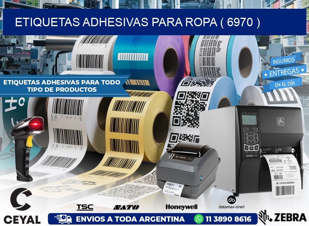 ETIQUETAS ADHESIVAS PARA ROPA ( 6970 )