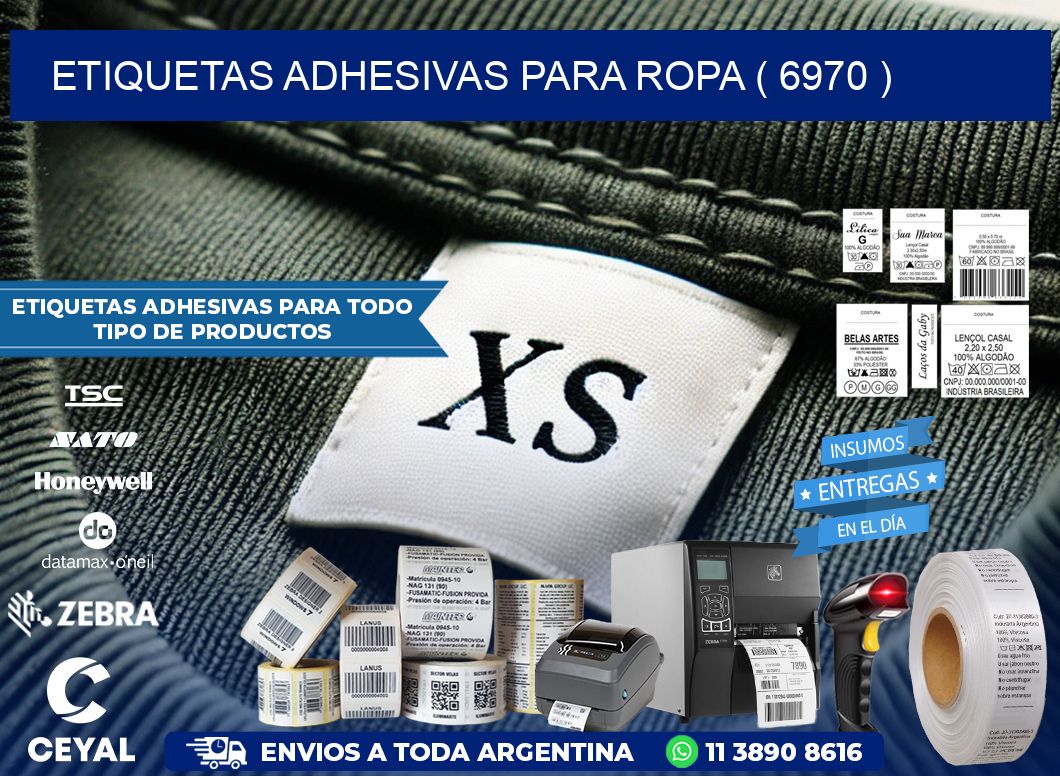 ETIQUETAS ADHESIVAS PARA ROPA ( 6970 )