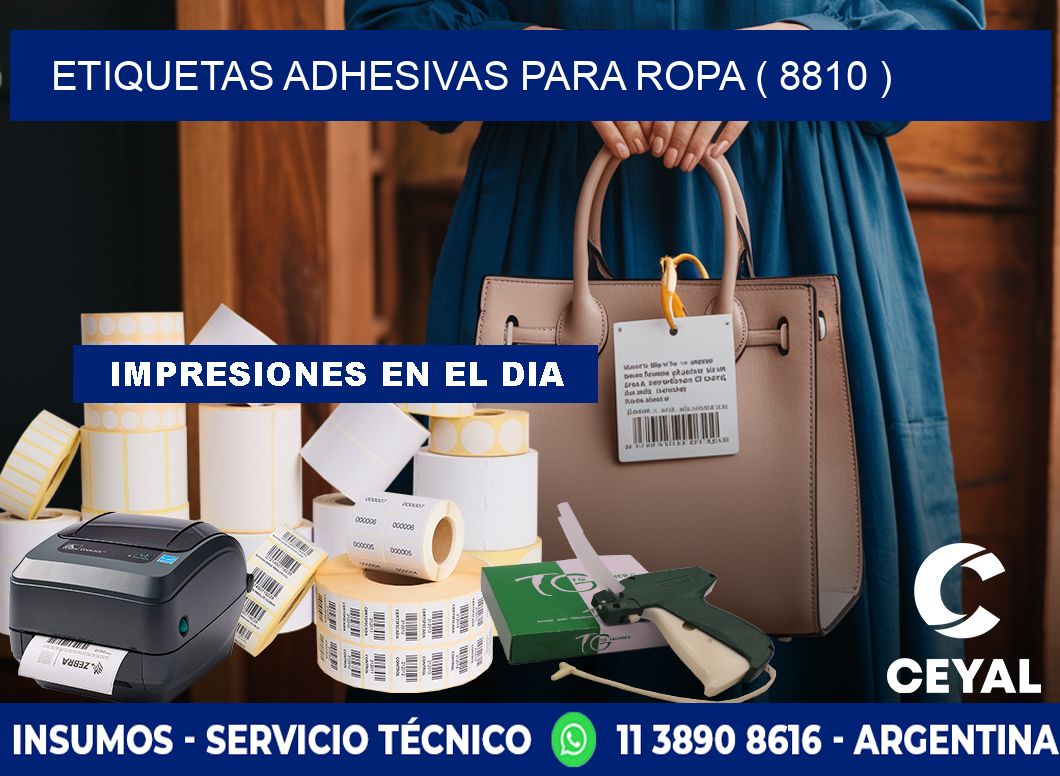 ETIQUETAS ADHESIVAS PARA ROPA ( 8810 )