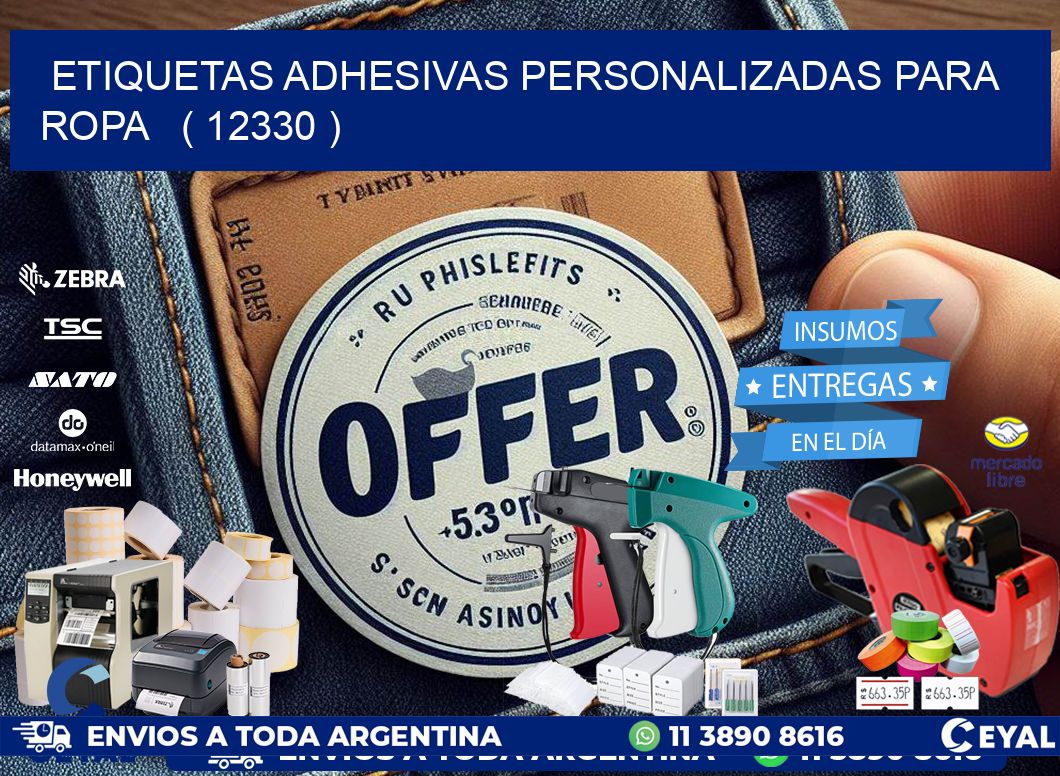 ETIQUETAS ADHESIVAS PERSONALIZADAS PARA ROPA ( 12330 )