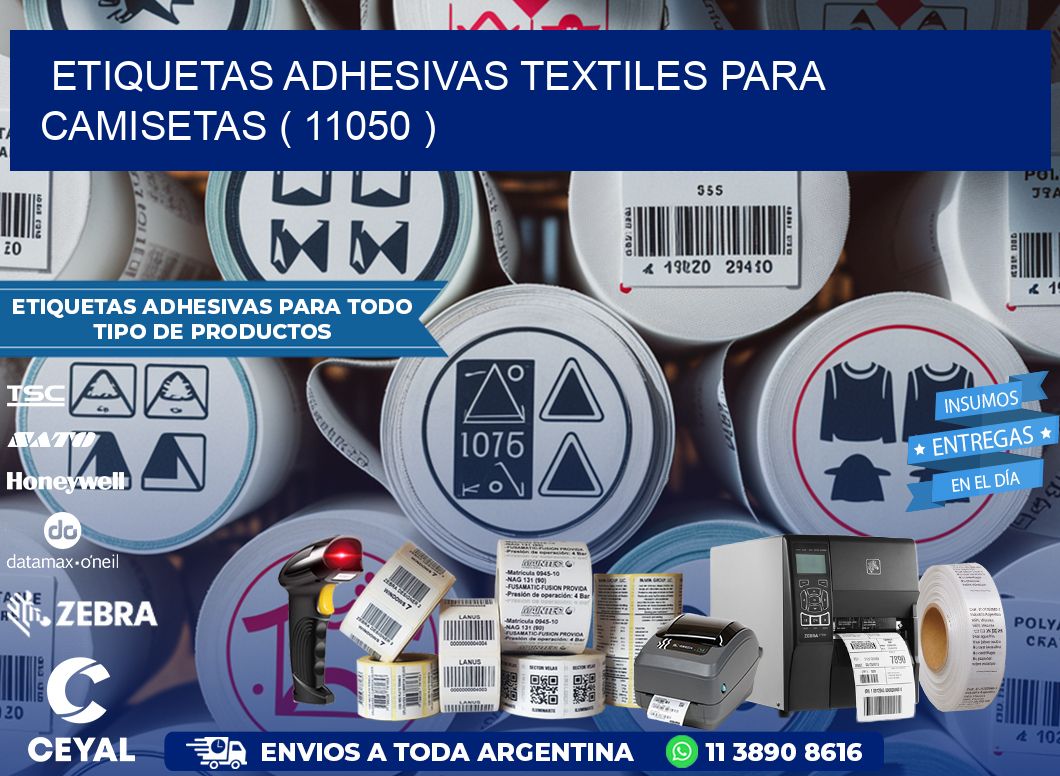 ETIQUETAS ADHESIVAS TEXTILES PARA CAMISETAS ( 11050 )