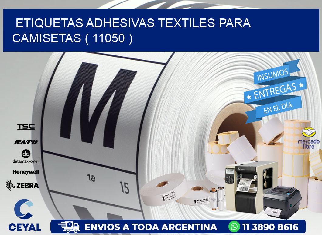 ETIQUETAS ADHESIVAS TEXTILES PARA CAMISETAS ( 11050 )