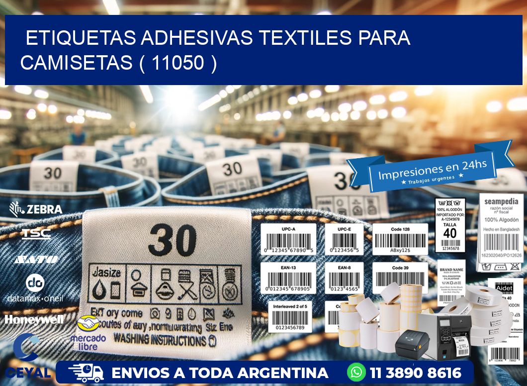 ETIQUETAS ADHESIVAS TEXTILES PARA CAMISETAS ( 11050 )