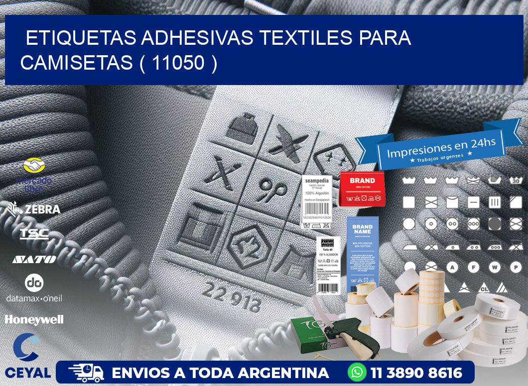 ETIQUETAS ADHESIVAS TEXTILES PARA CAMISETAS ( 11050 )