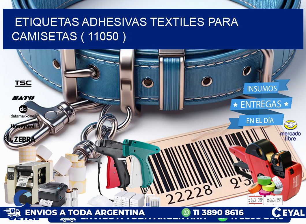 ETIQUETAS ADHESIVAS TEXTILES PARA CAMISETAS ( 11050 )