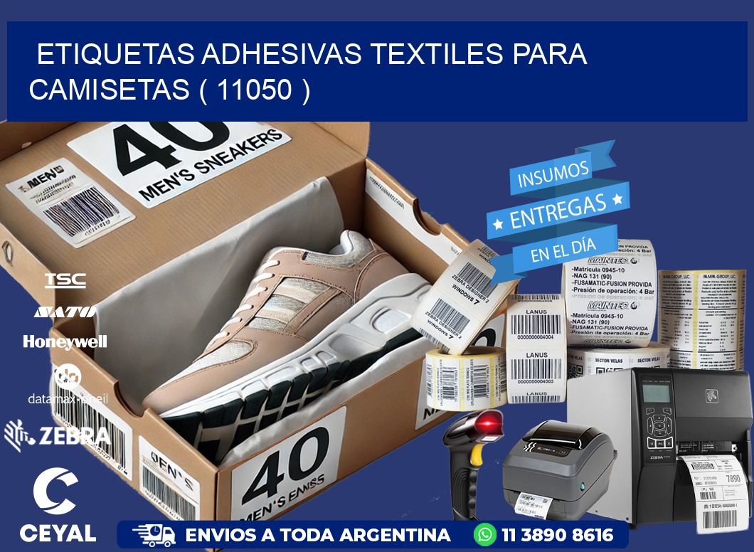ETIQUETAS ADHESIVAS TEXTILES PARA CAMISETAS ( 11050 )