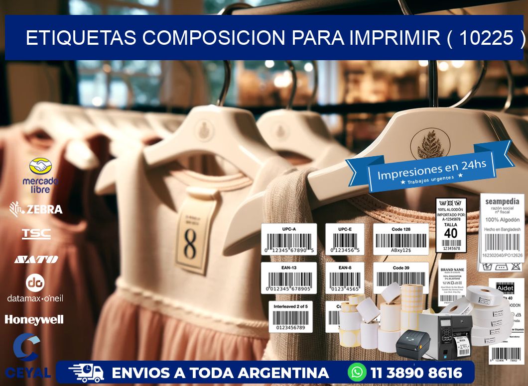 ETIQUETAS COMPOSICION PARA IMPRIMIR ( 10225 )