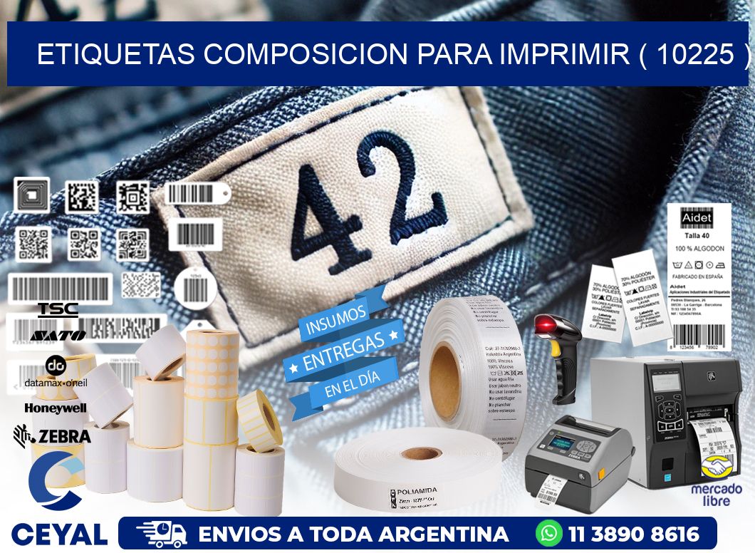 ETIQUETAS COMPOSICION PARA IMPRIMIR ( 10225 )