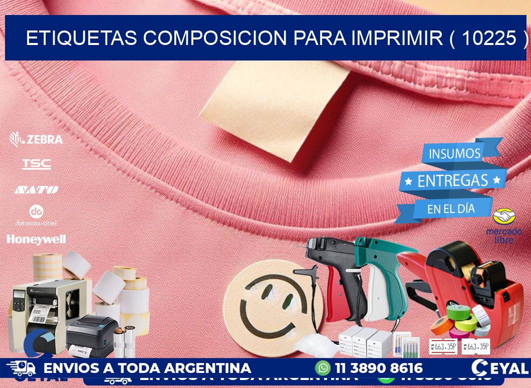ETIQUETAS COMPOSICION PARA IMPRIMIR ( 10225 )
