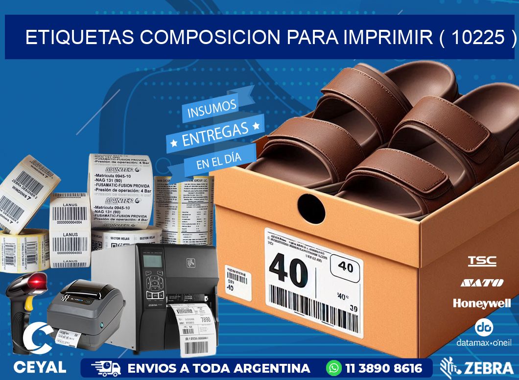 ETIQUETAS COMPOSICION PARA IMPRIMIR ( 10225 )