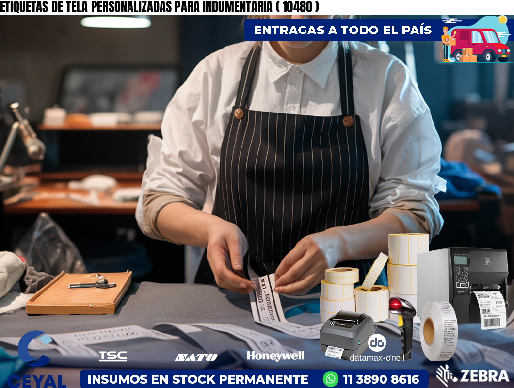 ETIQUETAS DE TELA PERSONALIZADAS PARA INDUMENTARIA ( 10480 )