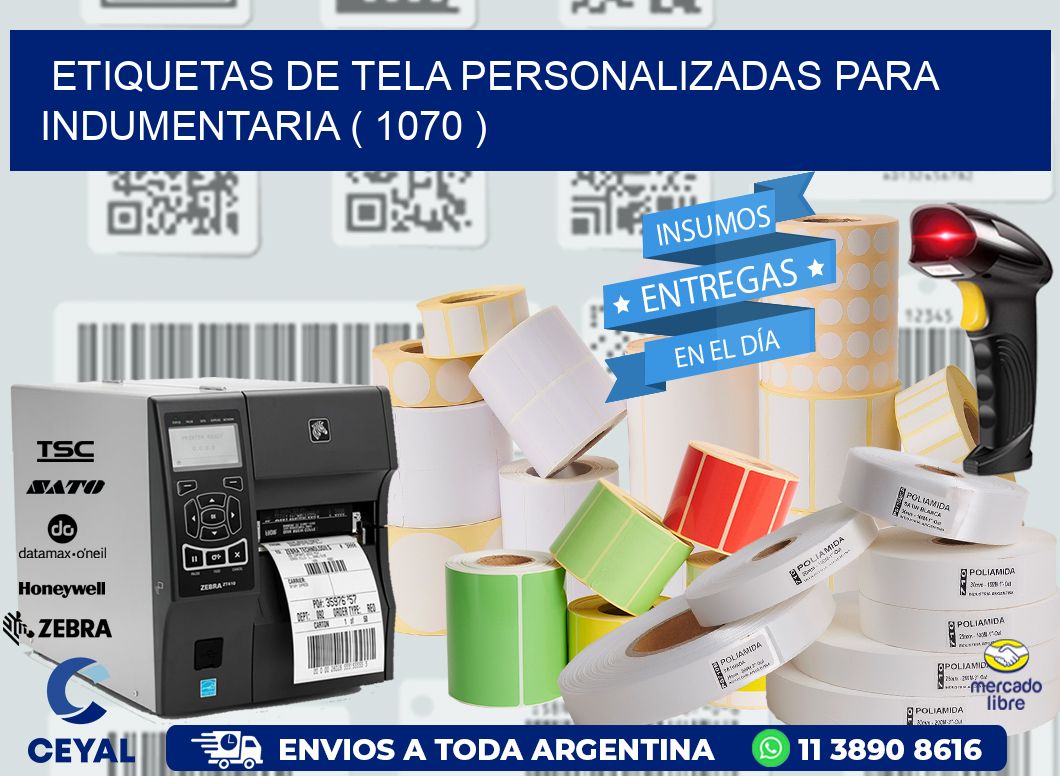 ETIQUETAS DE TELA PERSONALIZADAS PARA INDUMENTARIA ( 1070 )