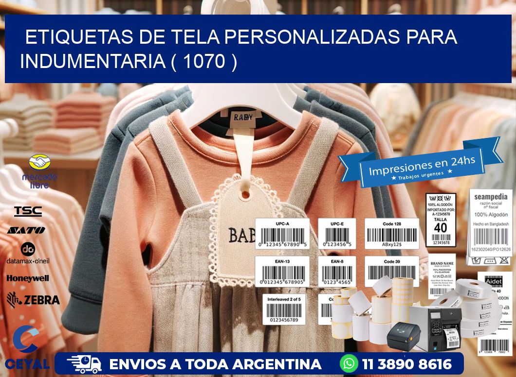 ETIQUETAS DE TELA PERSONALIZADAS PARA INDUMENTARIA ( 1070 )