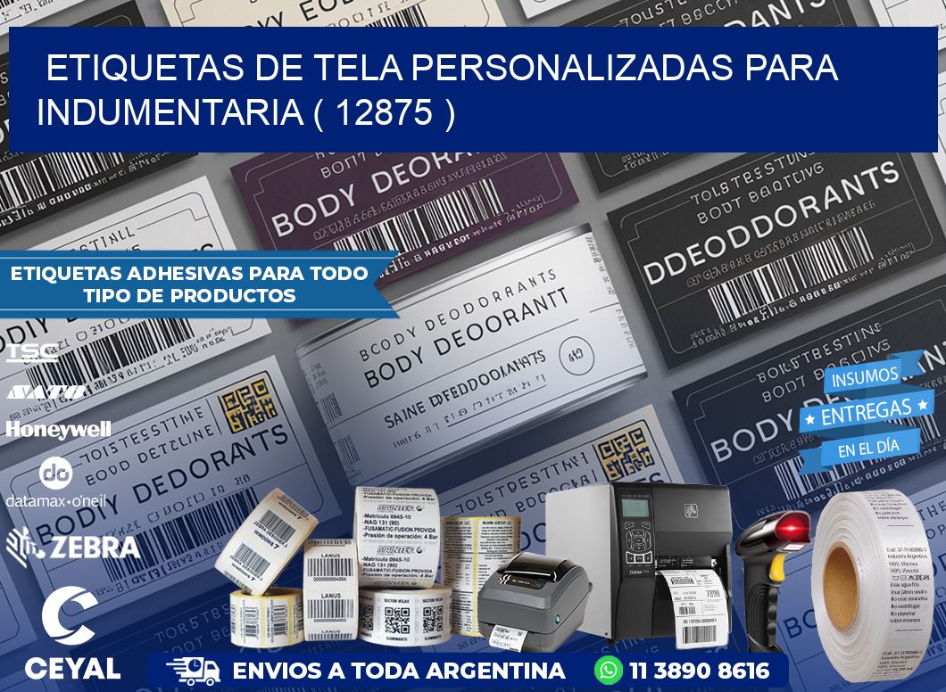 ETIQUETAS DE TELA PERSONALIZADAS PARA INDUMENTARIA ( 12875 )