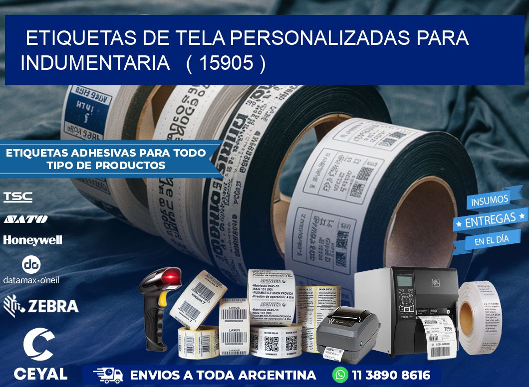 ETIQUETAS DE TELA PERSONALIZADAS PARA INDUMENTARIA   ( 15905 )