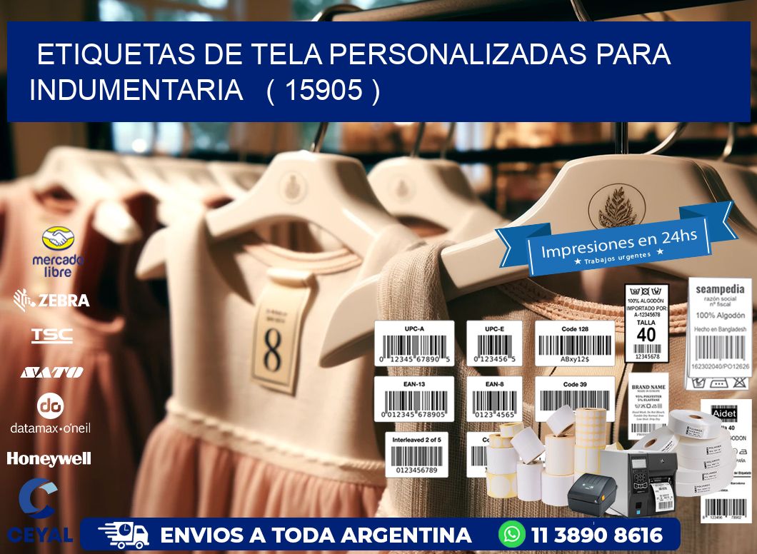 ETIQUETAS DE TELA PERSONALIZADAS PARA INDUMENTARIA ( 15905 )
