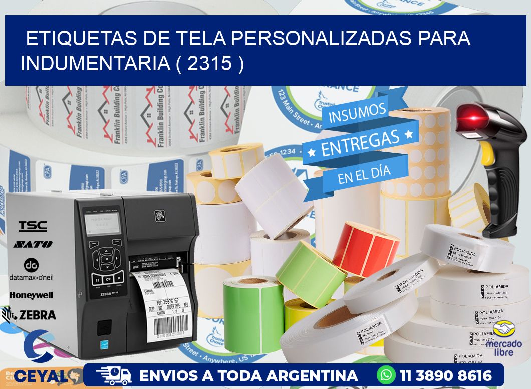 ETIQUETAS DE TELA PERSONALIZADAS PARA INDUMENTARIA ( 2315 )