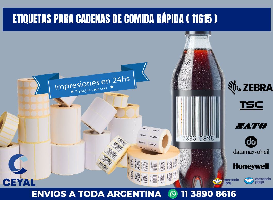 ETIQUETAS PARA CADENAS DE COMIDA RÁPIDA ( 11615 )