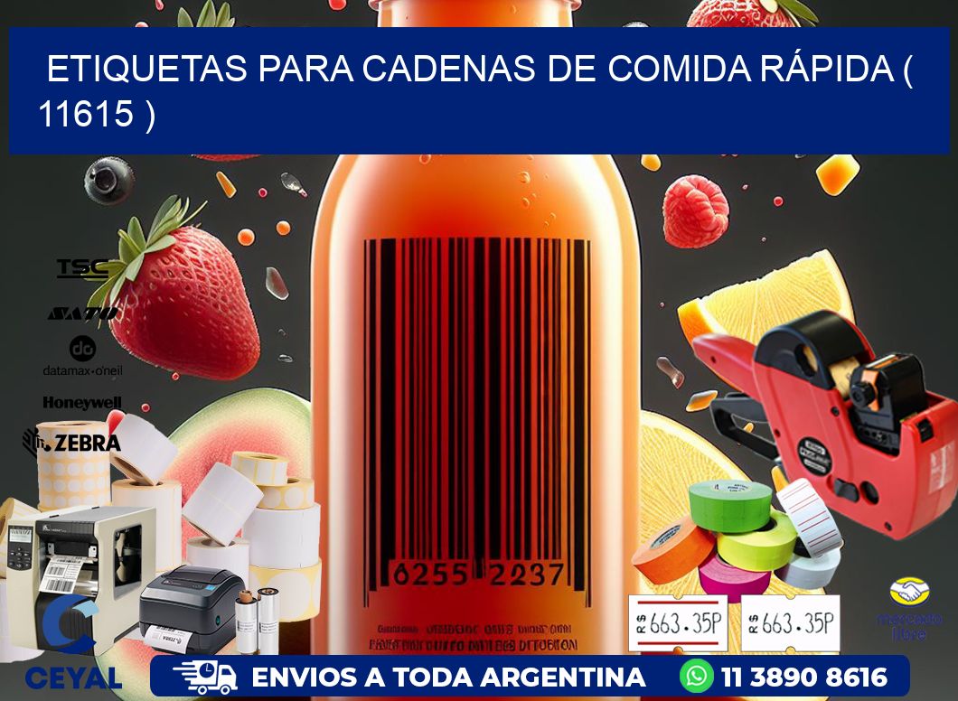 ETIQUETAS PARA CADENAS DE COMIDA RÁPIDA ( 11615 )