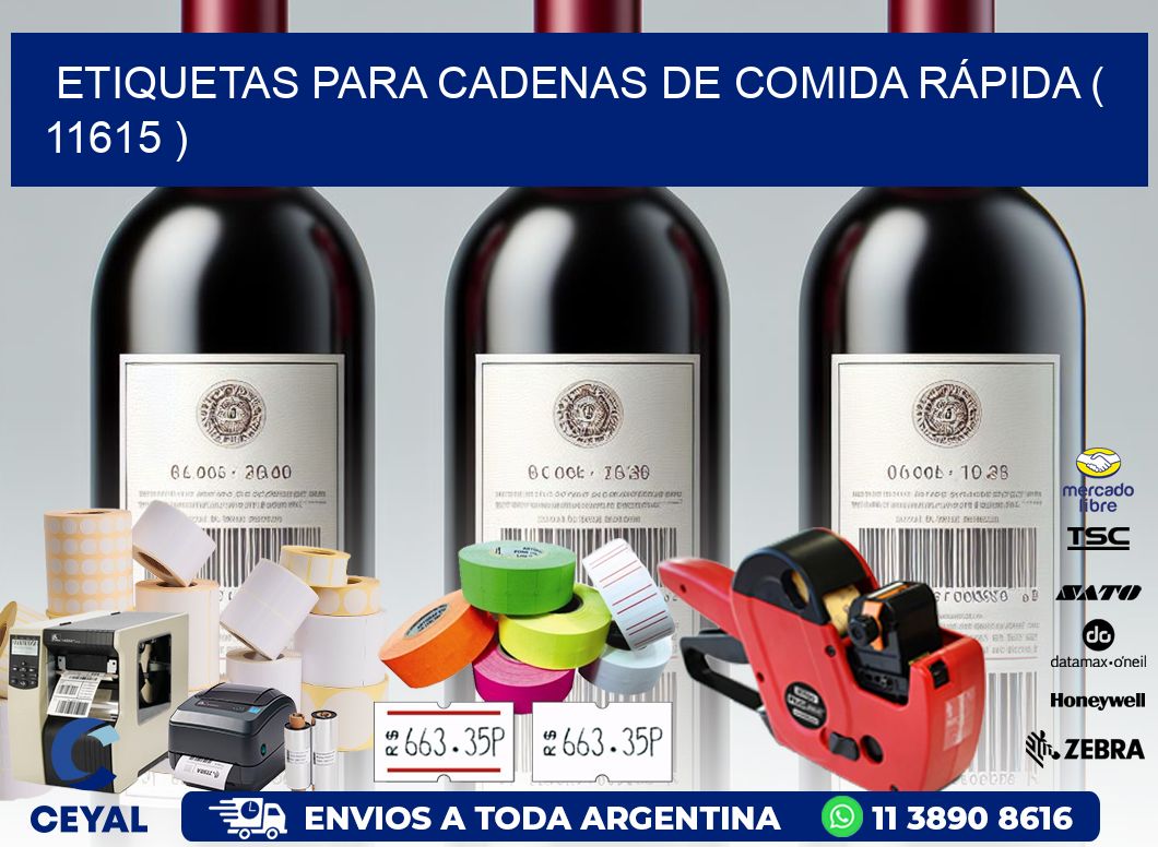 ETIQUETAS PARA CADENAS DE COMIDA RÁPIDA ( 11615 )