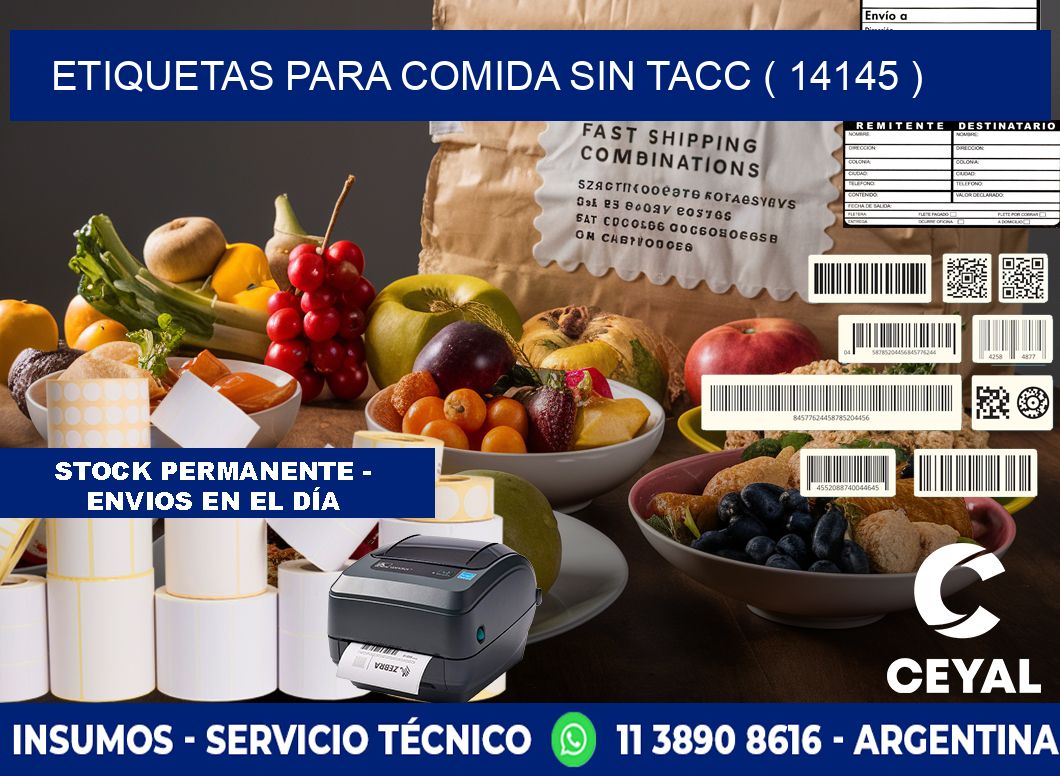 ETIQUETAS PARA COMIDA SIN TACC ( 14145 )