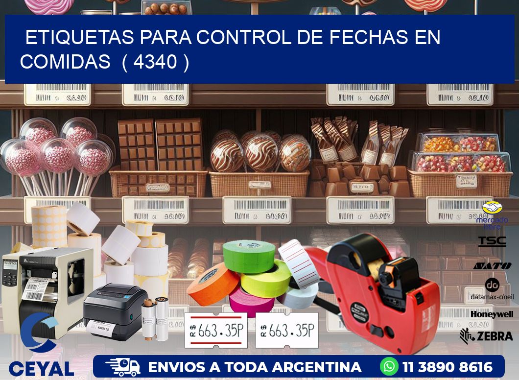 ETIQUETAS PARA CONTROL DE FECHAS EN COMIDAS  ( 4340 )