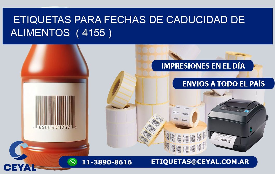 ETIQUETAS PARA FECHAS DE CADUCIDAD DE ALIMENTOS ( 4155 )
