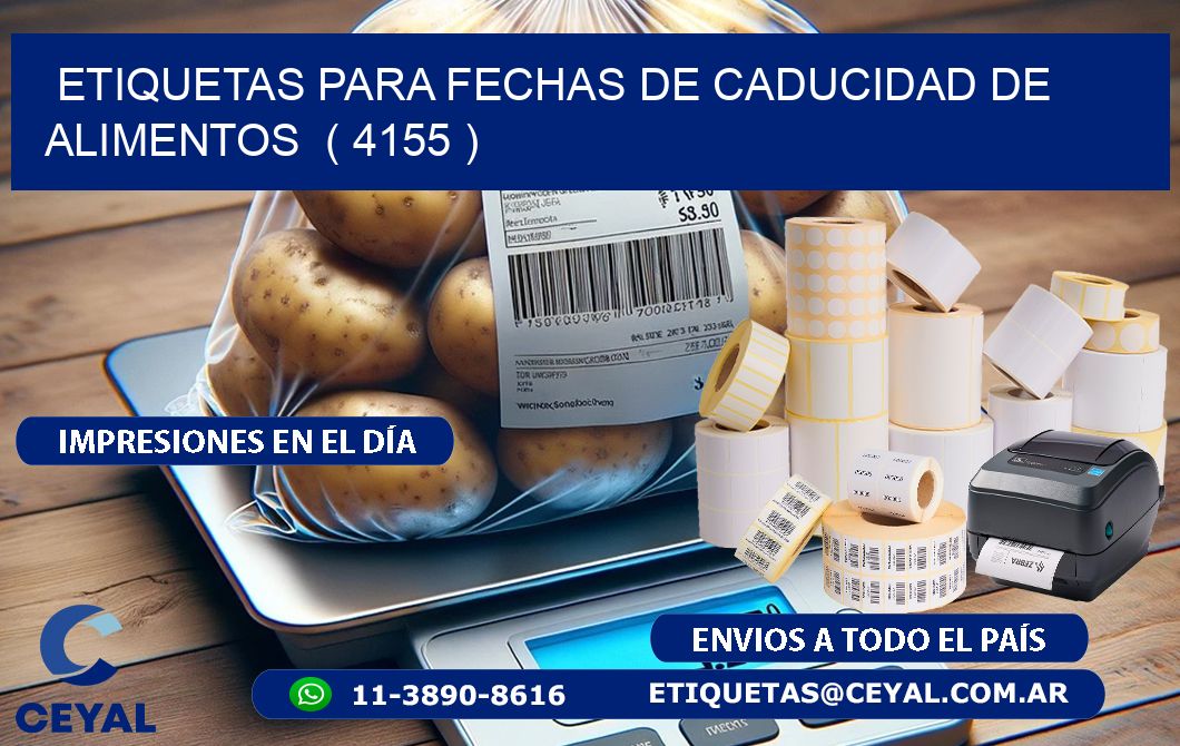 ETIQUETAS PARA FECHAS DE CADUCIDAD DE ALIMENTOS ( 4155 )