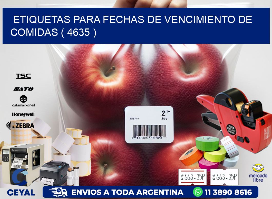 ETIQUETAS PARA FECHAS DE VENCIMIENTO DE COMIDAS ( 4635 )