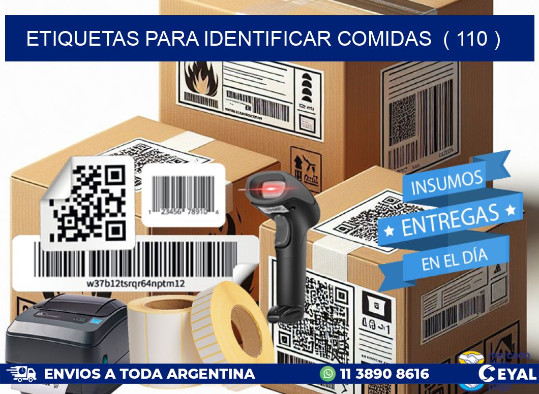 ETIQUETAS PARA IDENTIFICAR COMIDAS ( 110 )