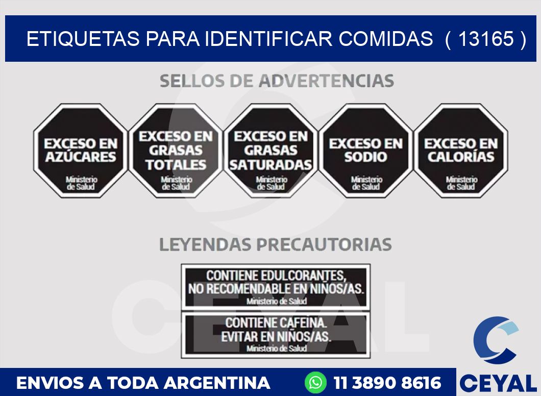ETIQUETAS PARA IDENTIFICAR COMIDAS  ( 13165 )